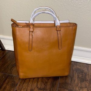 Fossil leather backpack